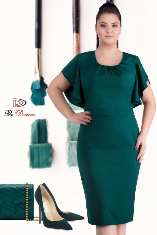 Rochie eleganta verde Carola