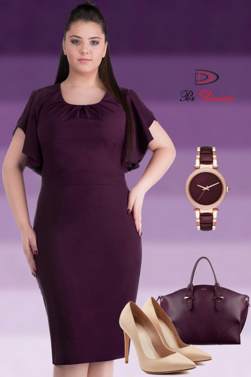 Rochie eleganta mov Carola