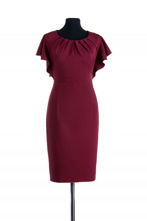 Rochie bordo conica de zi...