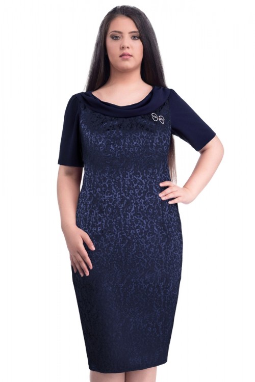 Rochie de zi bleumarin Dorina