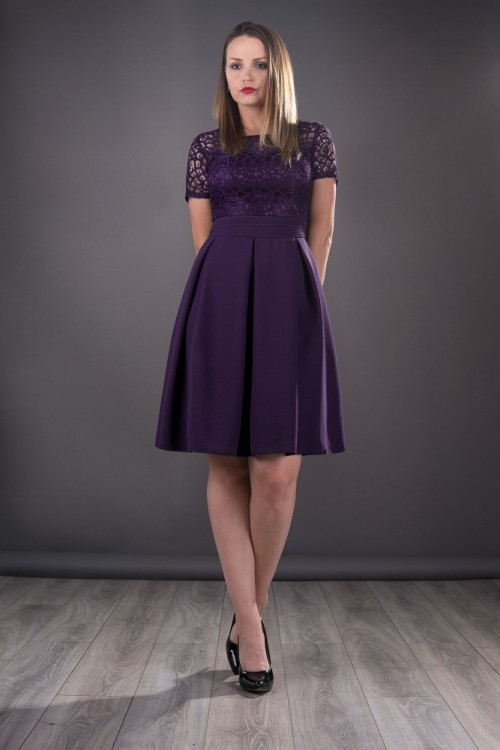 Rochie eleganta mov inchis...