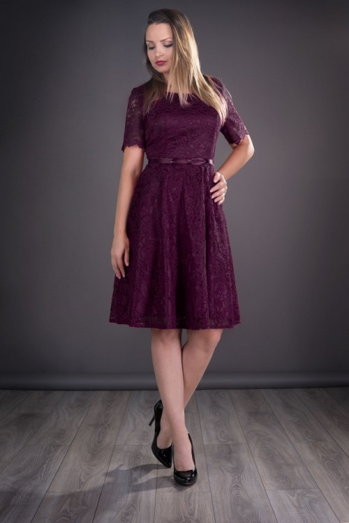 Rochie dantela mov Arabela