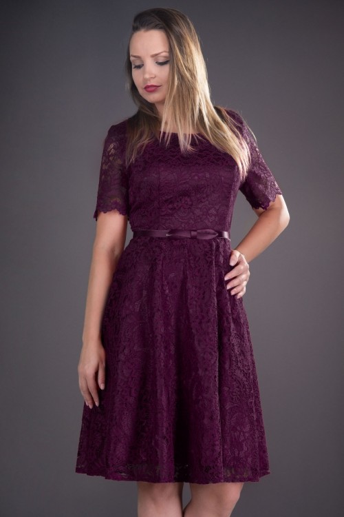 Rochie dantela mov Arabela