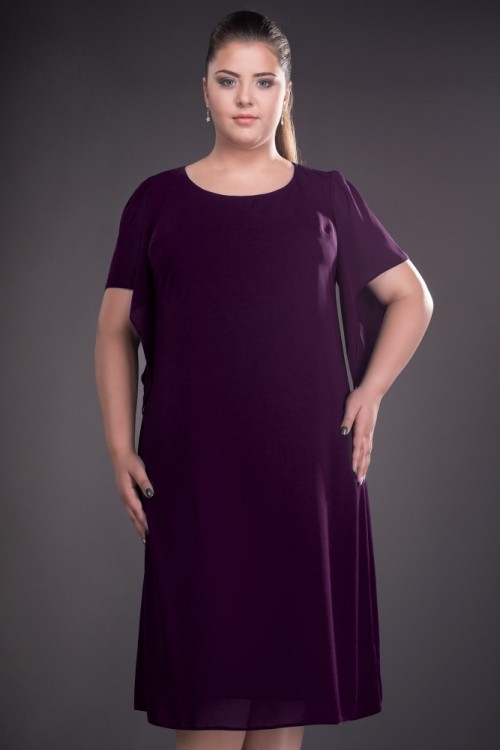 Rochie voal mov inchis Casiana