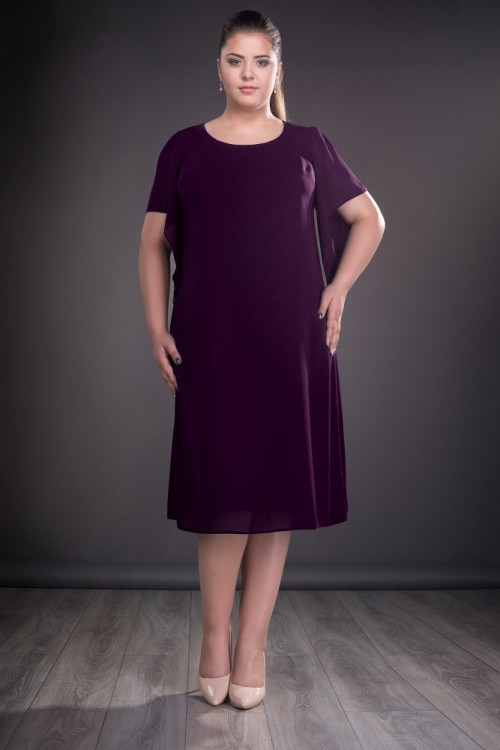 Rochie voal mov inchis Casiana