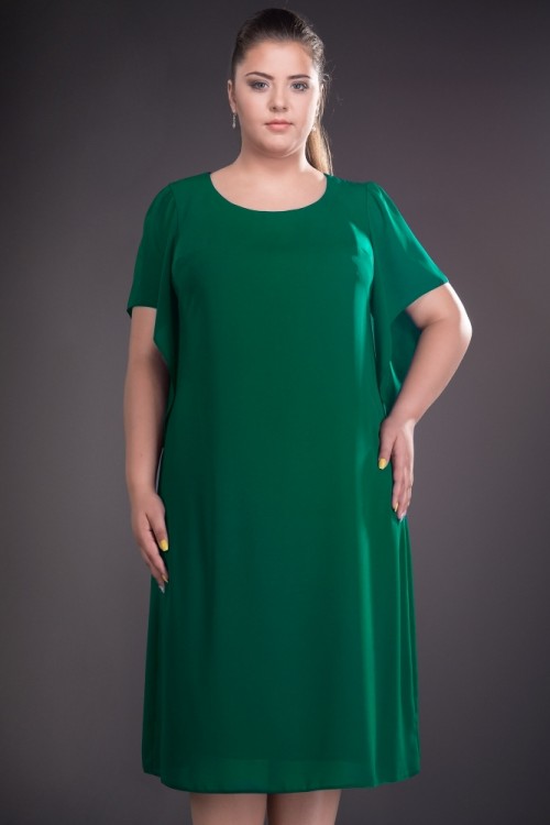 Rochie verde din voal Casiana
