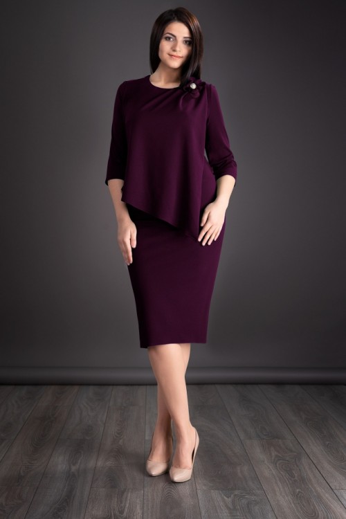 Rochie eleganta bordo Max