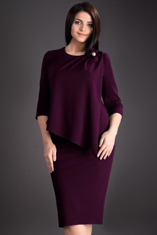 Rochie eleganta bordo Max