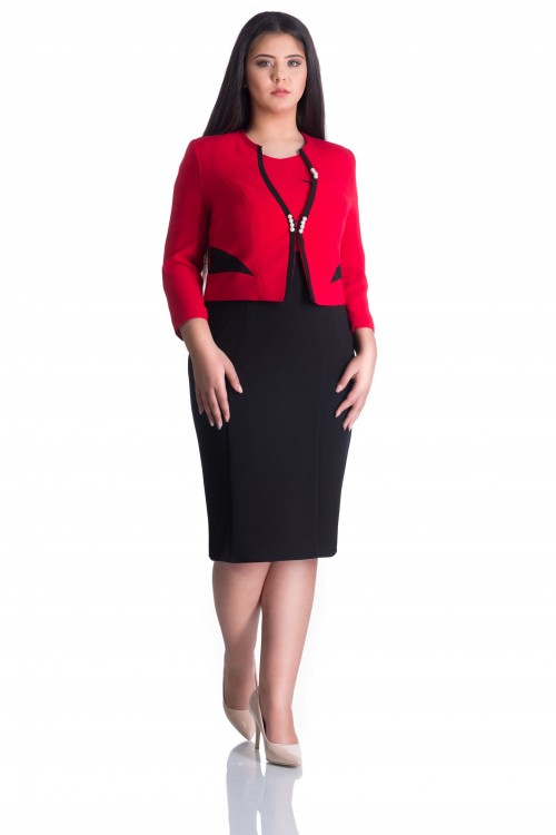 Compleu dama rosu cu negru...