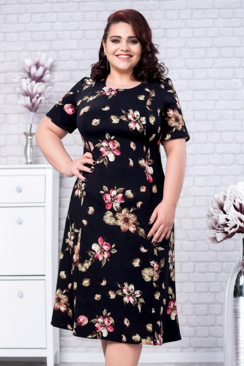 Rochie neagra cu imprimeu...