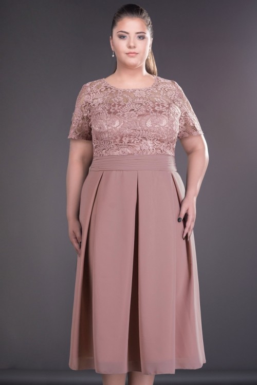 Rochie eleganta roz prafuit...