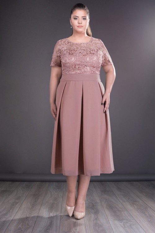 Rochie eleganta roz prafuit...