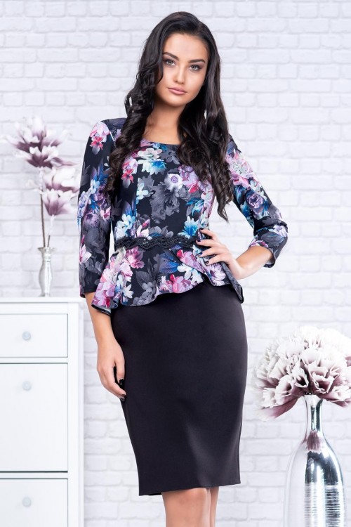Rochie office cu peplum Alison